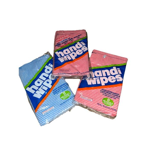 3 Vintage Handi Wipes Kitchen Cloths Lot 24x13” Total Of 26 New Cloths - Picture 1 of 2
